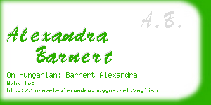 alexandra barnert business card